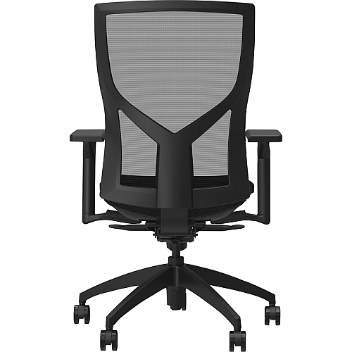 Lorell Justice Series Mesh High-Back Chair Fabric, Foam Seat Material - High Back - Black - 1 Each (LLR83109)