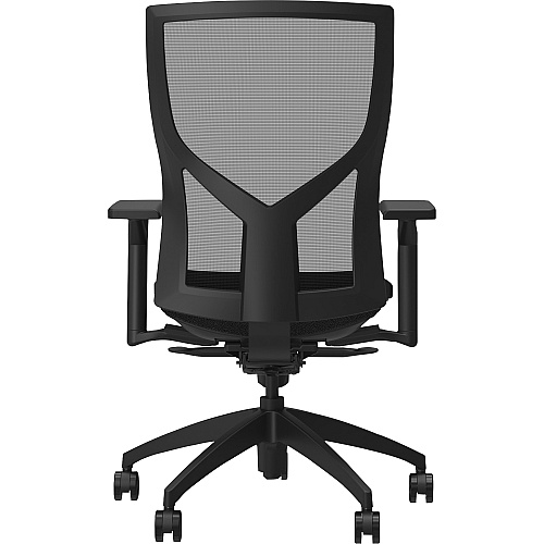 Lorell Justice Series Mesh High-Back Chair Fabric, Foam Seat Material - High Back - Black - 1 Each (LLR83109)