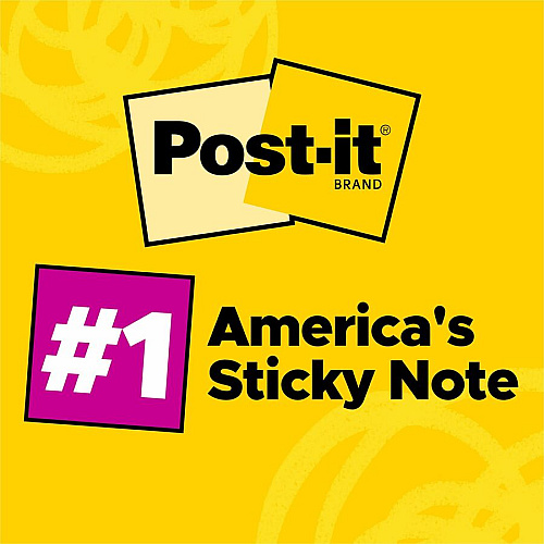 Post-it&reg; Notes Cabinet Pack 3" Flag/Note Width x 3" Flag/Note Length - Square - 100 Sheets per Pad - Unruled - Fresh Mint, Aqua Splash, Sunnyside, Papaya Fizz, Guava - Self-adhesive, Self-stick - 18 / Pack (65418APCP)