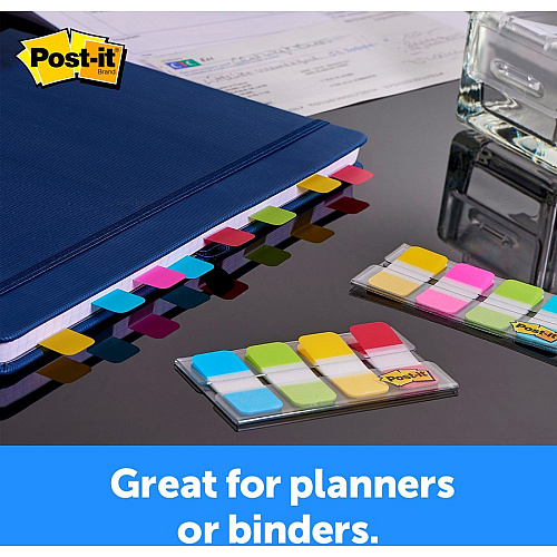 Post-it&reg; Easy Dispenser Tabs 40 Tab(s) - 0.63" Tab Width - Self-adhesive - Yellow, Red, Green, Blue Tab(s) - 40 / Pack (676ALYR)
