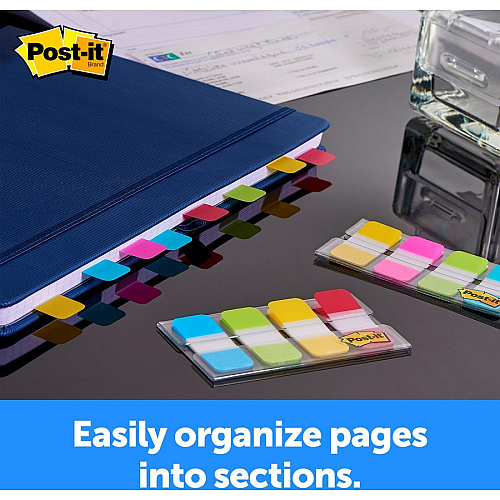 Post-it&reg; Easy Dispenser Tabs 40 Tab(s) - 0.63" Tab Width - Self-adhesive - Pink, Purple, Yellow, Blue Tab(s) - 40 / Pack (676AYPV)