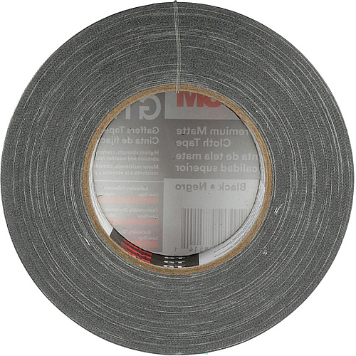 3M Gaffers Cloth Tape 54.60 yd Length x 1.90" Width x 11 mil Thickness - Black - Vinyl - 1 Roll (GT2)