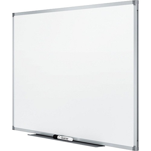 Quartet Standard DuraMax Magnetic Whiteboard 72" (6 ft) Width x 48" (4 ft) Height - White Porcelain Surface - Silver Aluminum Frame - Rectangle - Horizontal/Vertical - Magnetic - Smooth Surface, Dent Resistant, Recyclable, Stain Resistant, Ghost R (85517)