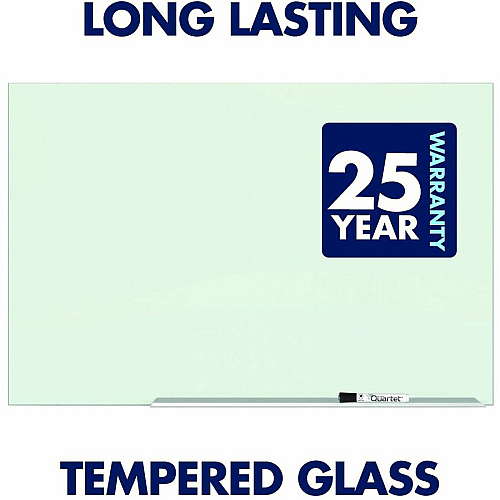 Quartet Element Framed Magnetic Glass Dry-Erase Board 85" (7.1 ft) Width x 48" (4 ft) Height - White Tempered Glass Surface - Silver Aluminum Frame - Rectangle - Horizontal - Magnetic - Stain Resistant, Ghost Resistant, Marker Tray - 1 Each (G8548E)