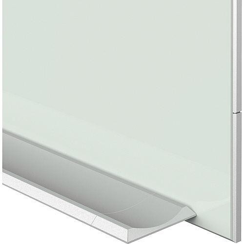 Quartet Element Framed Magnetic Glass Dry-Erase Board 85" (7.1 ft) Width x 48" (4 ft) Height - White Tempered Glass Surface - Silver Aluminum Frame - Rectangle - Horizontal - Magnetic - Stain Resistant, Ghost Resistant, Marker Tray - 1 Each (G8548E)