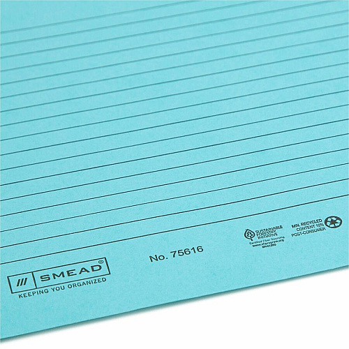 Smead Straight Tab Cut Letter Recycled File Jacket 8 1/2" x 11" - 2 Plys - Aqua, Goldenrod, Pink, Yellow - Preprinted - 10% Recycled - 12 / Pack (75616)