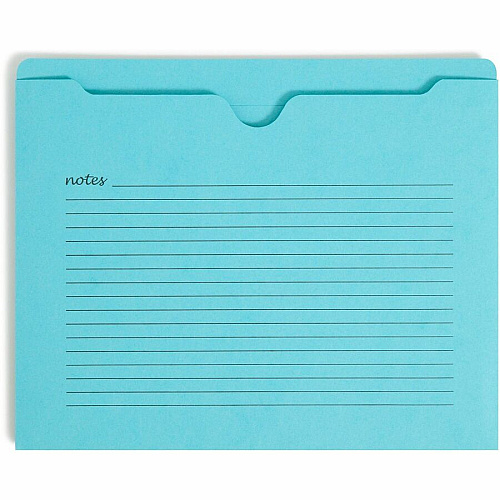 Smead Straight Tab Cut Letter Recycled File Jacket 8 1/2" x 11" - 2 Plys - Aqua, Goldenrod, Pink, Yellow - Preprinted - 10% Recycled - 12 / Pack (75616)