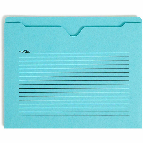 Smead Straight Tab Cut Letter Recycled File Jacket 8 1/2" x 11" - 2 Plys - Aqua, Goldenrod, Pink, Yellow - Preprinted - 10% Recycled - 12 / Pack (75616)