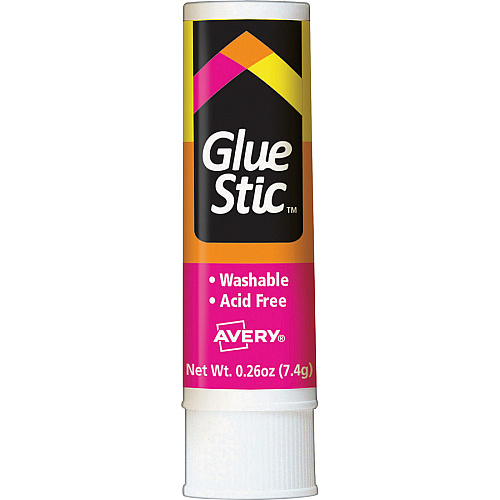 Avery&reg; Permanent Glue Stic 0.26 fl oz - White - 12 / Box (00166BX)
