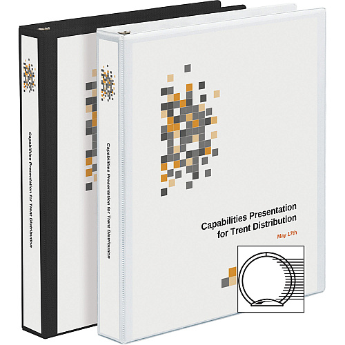 Avery&reg; Economy View Binder 1" Binder Capacity - Letter - 8 1/2" x 11" Sheet Size - 175 Sheet Capacity - 3 Ring(s) - Fastener(s): Round Ring - Pocket(s): 2, Internal - Vinyl-covered Chipboard - White - 15.84 oz - Gap-free Ring, Exposed Rivet, (05711BD)