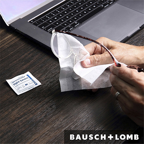 Bausch & Lomb Bausch + Lomb Sight Savers Lens Cleaning Tissues For Eyeglasses, Monitor, Camera Lens, Binocular - Anti-fog, Anti-static, Pre-moistened, Silicone-free, Individually Wrapped - Multi - 100/Box - 2 / Bundle (8574GMBD)