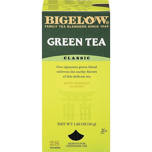 Bigelow Classic Green Tea Bag Green Tea - 8 oz Per Bag - 28/Box - 6 / Carton (00388CT)