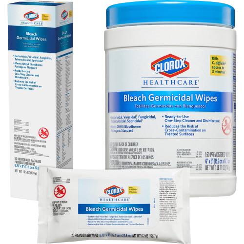 Clorox Healthcare Bleach Germicidal Wipes (31469CT)