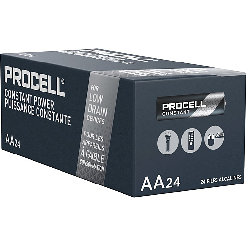 Duracell Procell Alkaline AA Battery Boxes of 24 For Multipurpose - AA - 2100 mAh - 1.5 V DC - 24/Box - 6 / Carton (PC1500BKDCT)