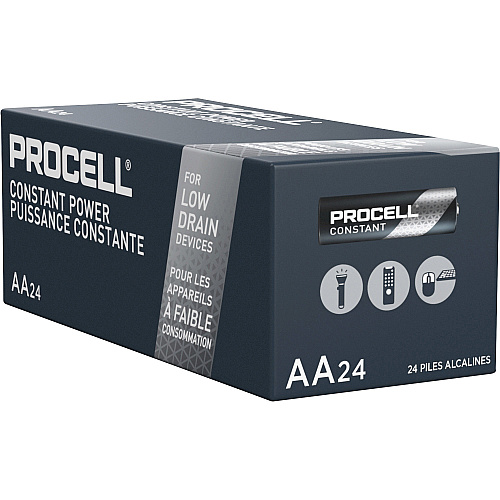 Duracell Procell Alkaline AA Battery Boxes of 24 For Multipurpose - AA - 2100 mAh - 1.5 V DC - 24/Box - 6 / Carton (PC1500BKDCT)