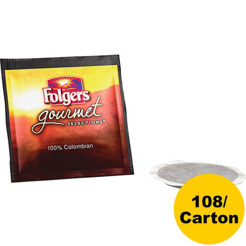 Folgers Gourmet Selections Coffee Pods, 100 Colombian Regular, 18/Box