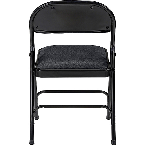 Lorell Padded Folding Chairs Black Seat Color - Fabric Seat Material - Black Back Color - Fabric Back Material - Powder Coated Frame Color - Steel Frame Material - 4 / Carton (LLR62532)