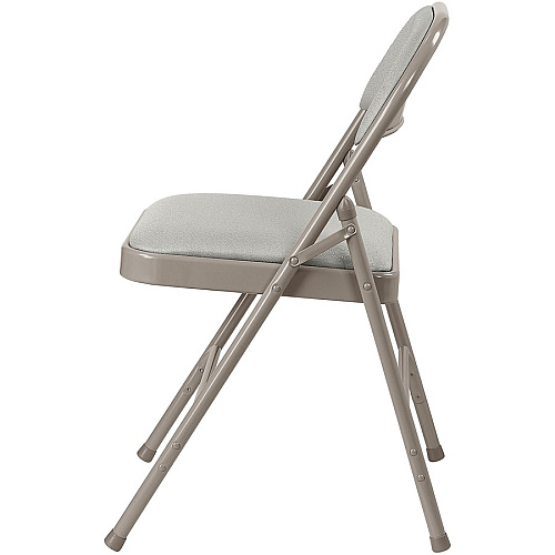 Lorell Padded Folding Chairs Beige Seat Color - Fabric Seat Material - Beige Back Color - Fabric Back Material - Powder Coated Frame Color - Steel Frame Material - 4 / Carton (LLR62533)