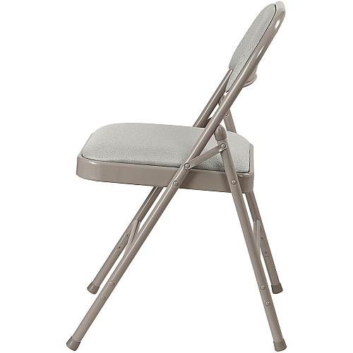 Lorell Padded Folding Chairs Beige Seat Color - Fabric Seat Material - Beige Back Color - Fabric Back Material - Powder Coated Frame Color - Steel Frame Material - 4 / Carton (LLR62533)