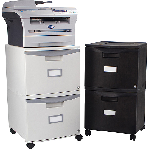 Storex 2-Drawer Locking Mobile Filing Cabinet 15.5" Width x 18.5" Depth x 26.3" Height - 2 x Drawer(s) for File - Letter, Legal - Lightweight, Stackable, Moisture Resistant, Rust Resistant, Lockable, Durable, Label Holder, Locking Casters, Den (61312U01C)
