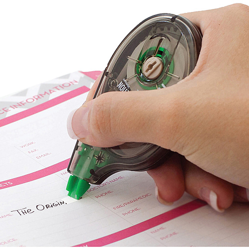 Tombow Original Mono Correction Tape 0.16" Tape Width x 32.81 ft Tape Length - 1 Line(s) - White Tape - Ergonomic Dispenser - Non-refillable - White - 6 / Box (68620BX)