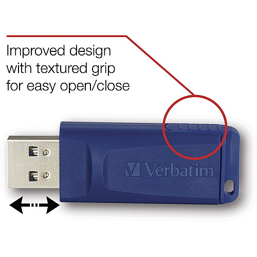 Verbatim 16GB USB Flash Drives 16 GB - USB - Blue - 4 / Carton (97275CT)