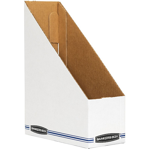 Bankers Box Stor/File&trade; Magazine Files - Letter Blue, White - Fiberboard - 1 Each (00723)