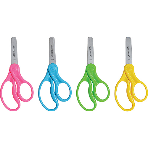 Westcott Blunt Tip 5" Kids Scissors 5" Overall Length - Stainless Steel - Blunted Tip - Assorted - 30 / Pack (16656)