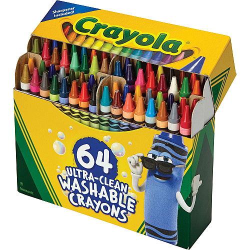 Crayola Washable Crayons Assorted - 64 / Pack (523287)