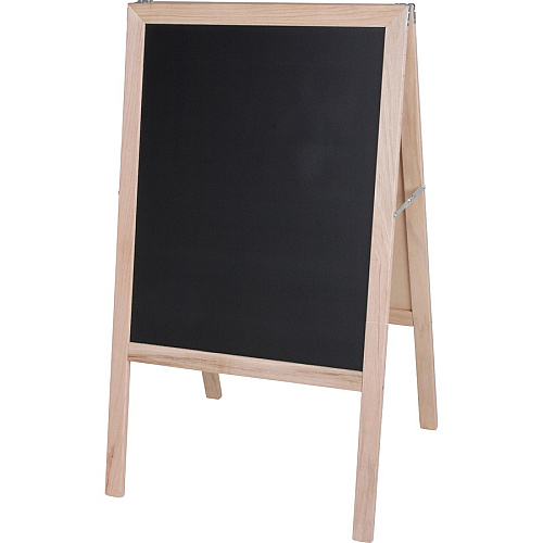 Flipside Products Flipside Dry-erase Board/Chalkboard Easel Natural White/Black Surface - Hardwood Frame - Rectangle - 1 Each (31200)