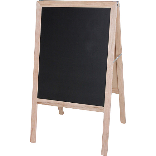 Flipside Products Flipside Dry-erase Board/Chalkboard Easel Natural White/Black Surface - Hardwood Frame - Rectangle - 1 Each (31200)