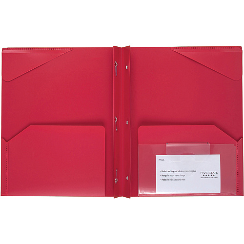Mead Pocket Folder 3 x Prong Fastener(s) - 2 Pocket(s) - Assorted - 4 / Pack (38048)