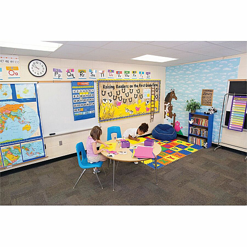 Creativity Street WonderFoam Alphabet Carpet Tiles 12" Length x 12" Width - Square - Assorted - Foam (AC4353)