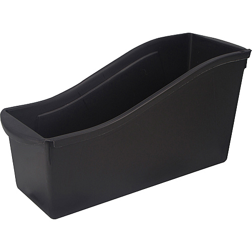 Storex Book Bins 7" Height x 5.30" Width x 14.30" Length - Sturdy - Black - Plastic - 6 / Carton (70109U06C)