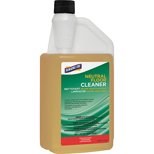 Genuine Joe Neutral Floor Cleaner For Multi Surface - Concentrate - 32 fl oz (1 quart) - Recommended For: Dirt Remover - pH Neutral - Yellow - 6 / Carton (GJO99671CT)