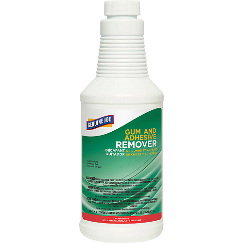 Genuine Joe Gum and Adhesive Remover For Carpet - Ready-To-Use - 16 fl oz (0.5 quart) - Recommended For: Stain Remover - Residue-free - White - 12 / Carton (GJO99682CT)