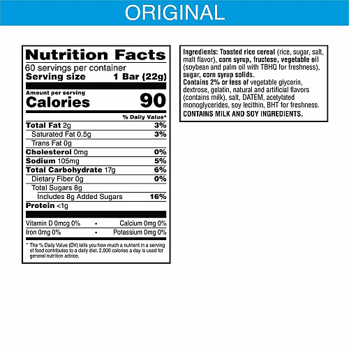 Rice Krispies Original Rice Krispies Treats Original - 60 / Carton (17114)