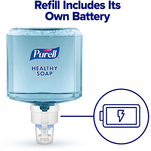 PURELL&reg; ES8 CRT HEALTHY SOAP&trade; Naturally Clean Foam 1.27 quart - Dirt Remover, Kill Germs - Skin - Blue - Preservative-free, Paraben-free, Phthalate-free, Dye-free, Bio-based - 2 / Carton (777102)