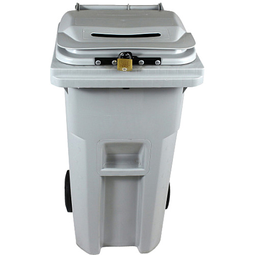 HSM Shredder Collection Cart Built-in Hasp, Wheel - Gray - 1 Each (1070070170)