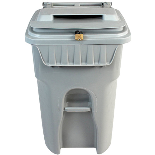 HSM Shredder Collection Cart Built-in Hasp, Wheel - Gray - 1 Each (1070070180)