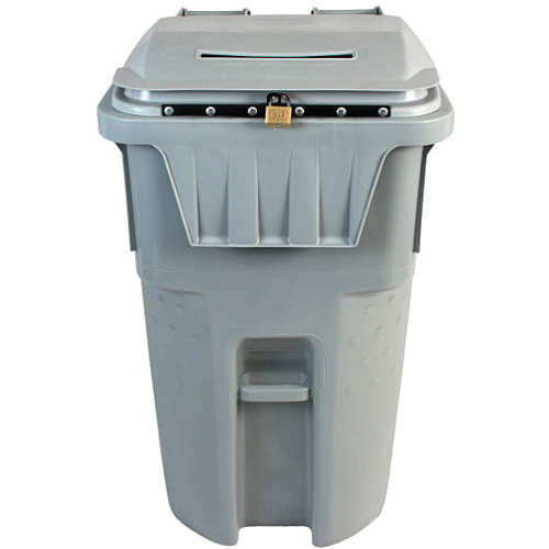 HSM Shredder Collection Cart Built-in Hasp, Wheel - Gray - 1 Each (1070070190)