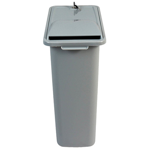 HSM Shred Disposal Bin Tamper Proof Lid, Lockable Container - Gray - 1 Each (1070070200)