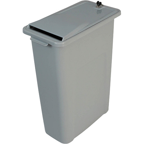 HSM Shred Disposal Bin Tamper Proof Lid, Lockable Container - Gray - 1 Each (1070070200)