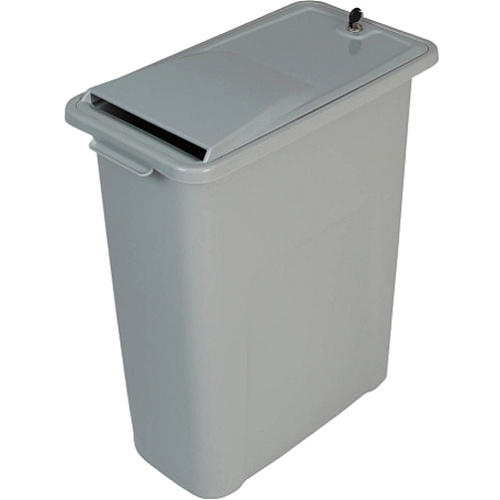 HSM Shred Disposal Bin Tamper Proof Lid, Lockable Container - Gray - 1 Each (1070070200)
