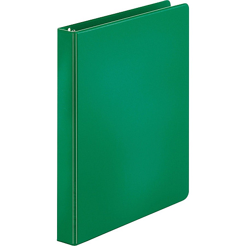Business Source Basic Round Ring Binders 1" Binder Capacity - Letter - 8 1/2" x 11" Sheet Size - 225 Sheet Capacity - 3 Ring(s) - Fastener(s): Round Ring - Pocket(s): Inside Front & Back - Chipboard, Polypropylene - Green - Exposed Rivet, Stu (BSN28556BD)
