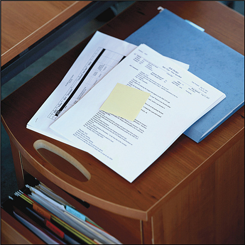 Post-it&reg; Notes Original Notepads 3" Flag/Note Width x 3" Flag/Note Length - Square - 100 Sheets per Pad - Unruled - Canary Yellow - Paper - Self-adhesive, Repositionable - 12/Pack - 2 / Bundle (654YWBD)