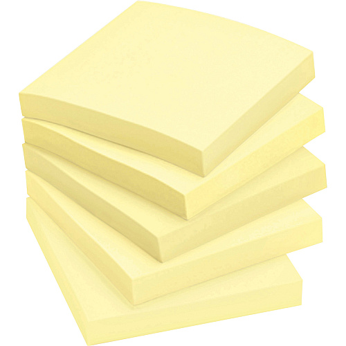 Post-it&reg; Notes Original Notepads 3" Flag/Note Width x 3" Flag/Note Length - Square - 100 Sheets per Pad - Unruled - Canary Yellow - Paper - Self-adhesive, Repositionable - 12/Pack - 2 / Bundle (654YWBD)