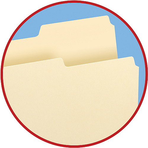 Smead 1/3 Tab Cut Letter Recycled Top Tab File Folder 8 1/2" x 11" - 3/4" Expansion - Top Tab Location - Right Tab Position - 11 pt. - 1 Plys - Manila - Sturdy - 10% Recycled - 100/Box - 5 / Carton (10333CT)