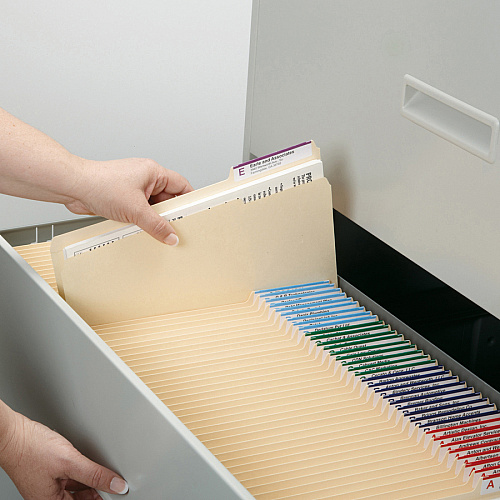 Smead 1/3 Tab Cut Letter Recycled Top Tab File Folder 8 1/2" x 11" - 3/4" Expansion - Top Tab Location - Right Tab Position - 11 pt. - 1 Plys - Manila - Sturdy - 10% Recycled - 100/Box - 5 / Carton (10333CT)