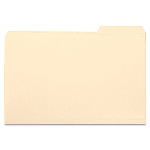 Smead 1/3 Tab Cut Letter Recycled Top Tab File Folder 8 1/2" x 11" - 3/4" Expansion - Top Tab Location - Right Tab Position - 11 pt. - 1 Plys - Manila - Sturdy - 10% Recycled - 100/Box - 5 / Carton (10333CT)